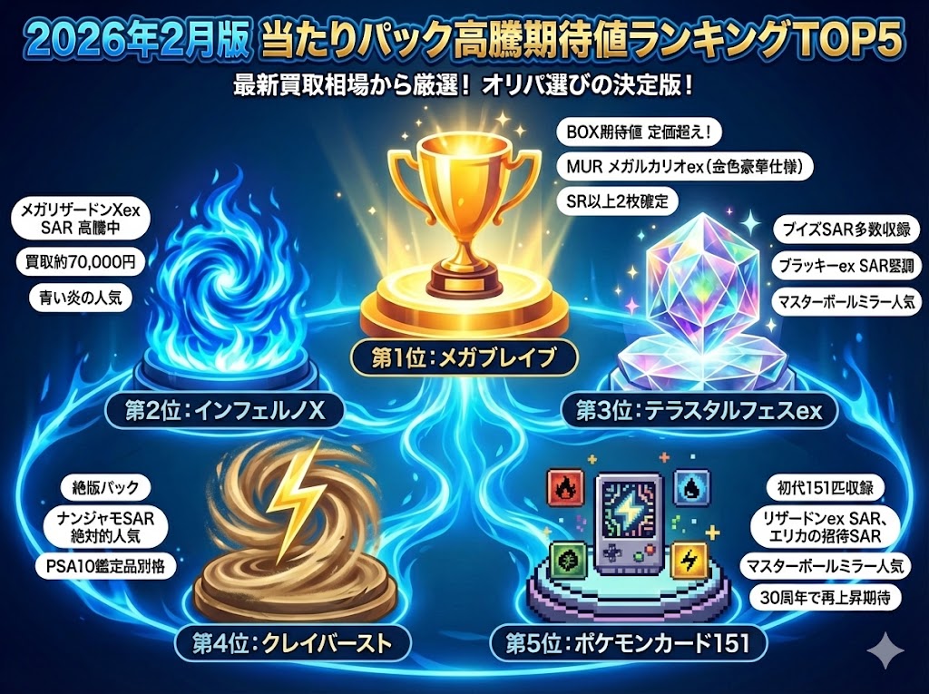 2026年2月版|当たりパック高騰期待値ランキングTOP5