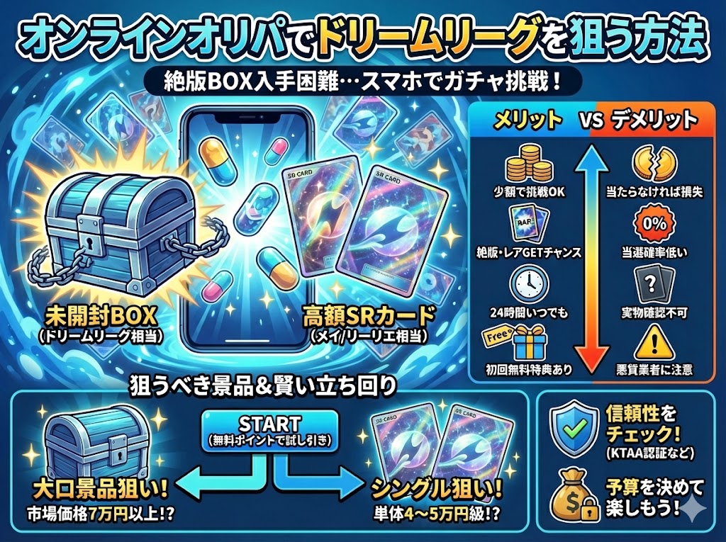 オンラインオリパでドリームリーグのカードを狙う方法