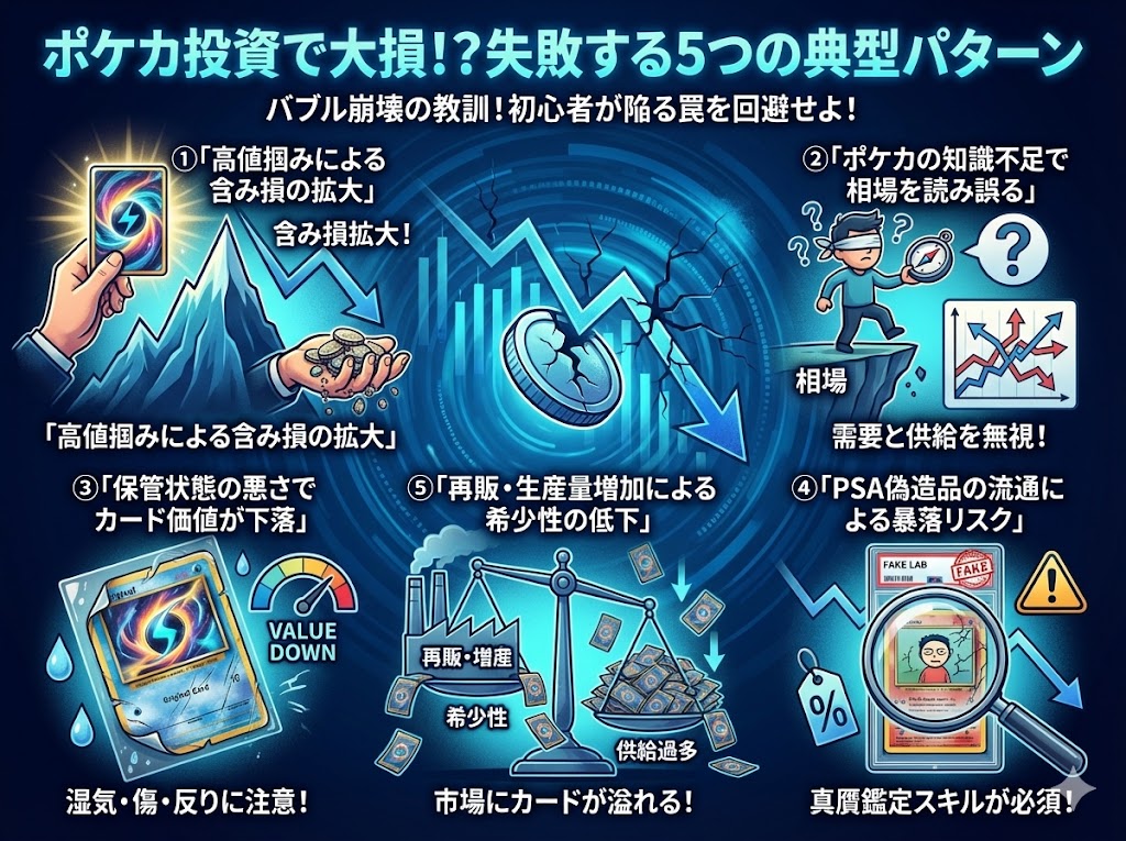 ポケカ投資で失敗する5つの原因