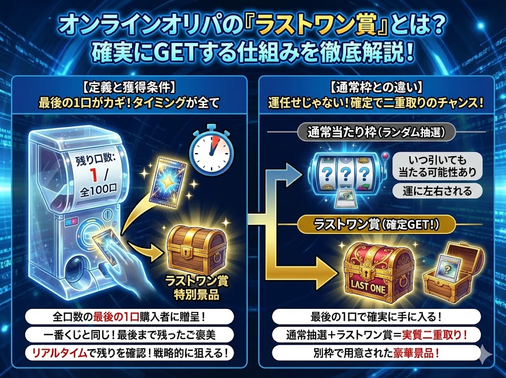 オリパのラストワン賞とは？基本の仕組みを解説