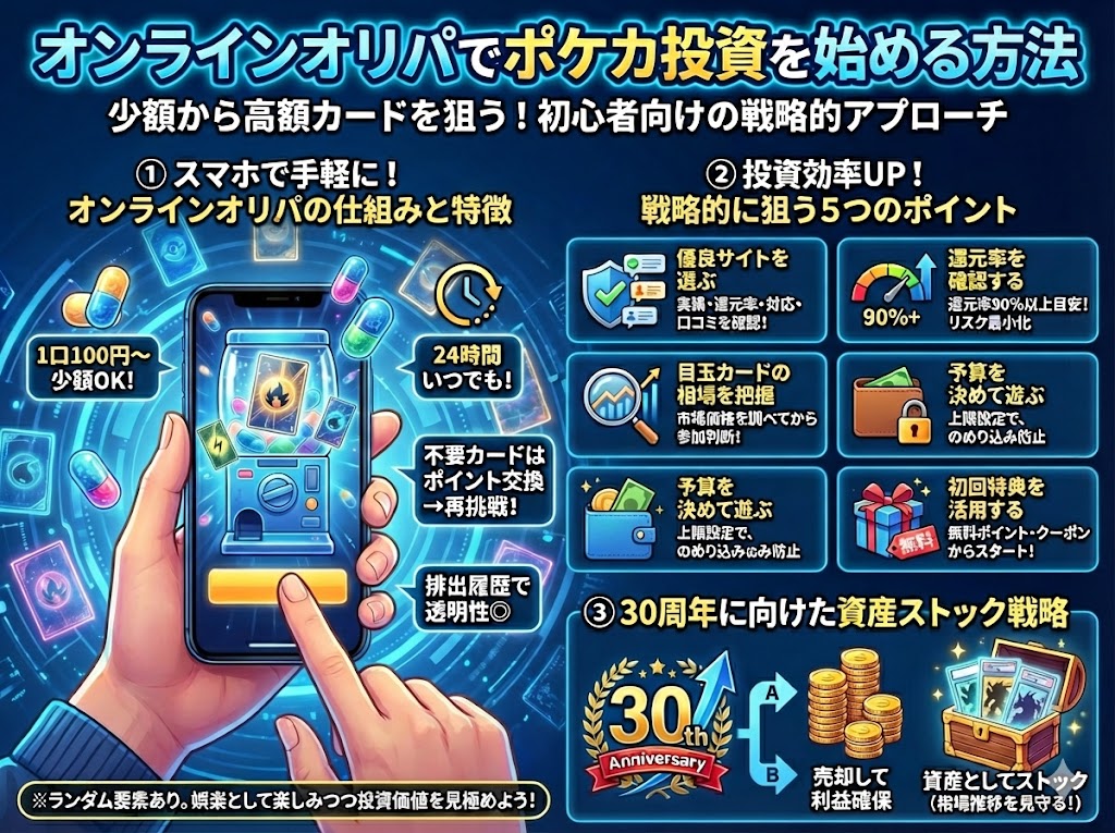 オンラインオリパでポケカ投資を始める方法