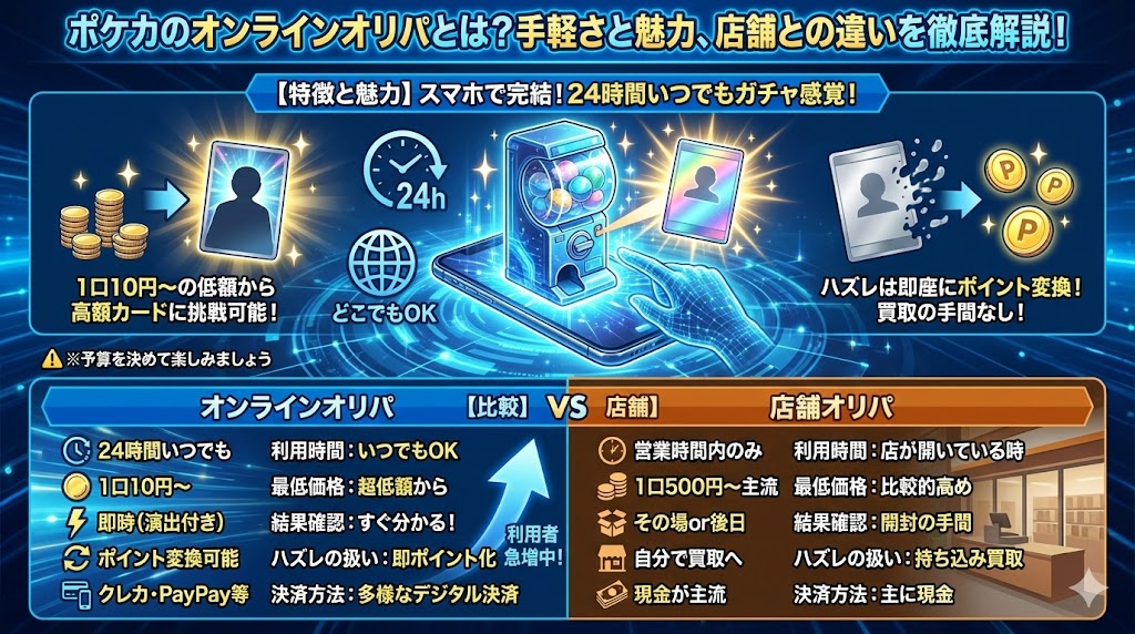 ポケカのオンラインオリパとは