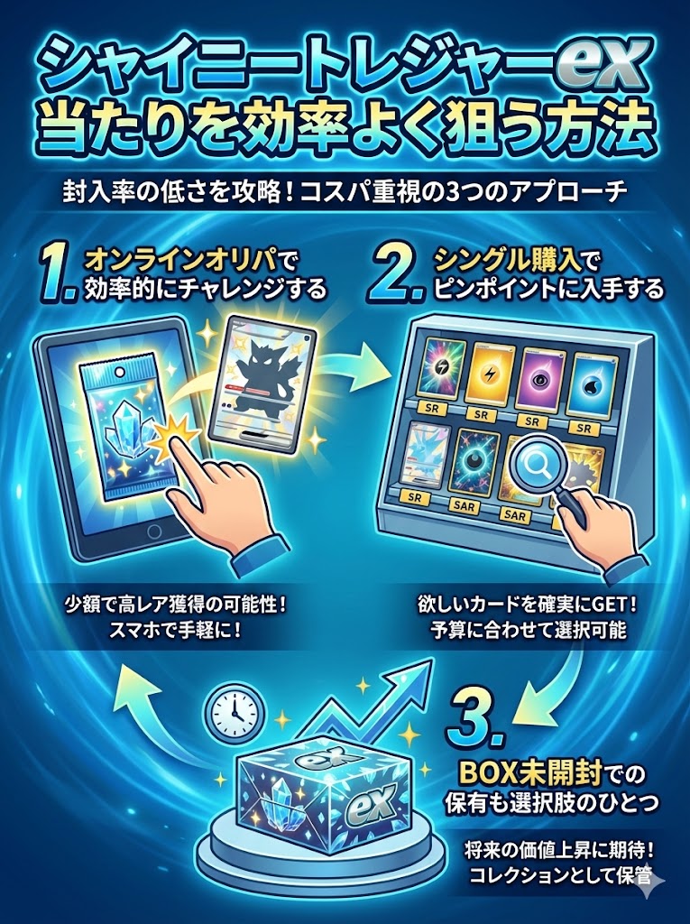 シャイニートレジャーexの当たりを効率よく狙う方法