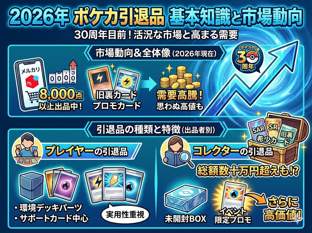 ポケカ引退品の基本知識と2026年の市場動向