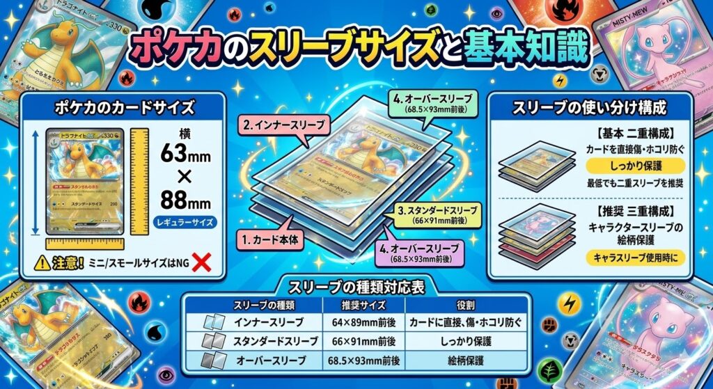 ポケカのスリーブサイズと基本知識