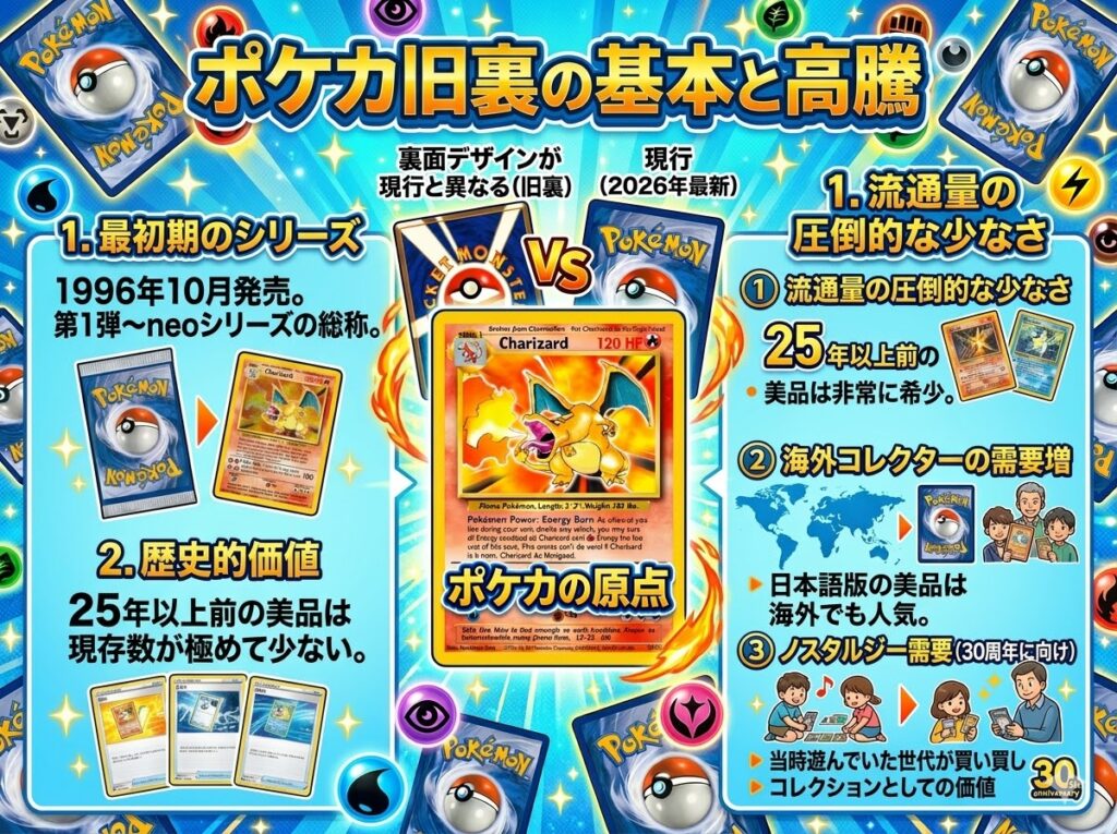 ポケカの旧裏とは?基本情報と特徴