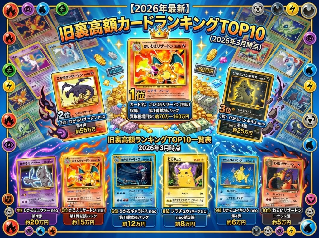 【2026年最新】旧裏高額カードランキングTOP10