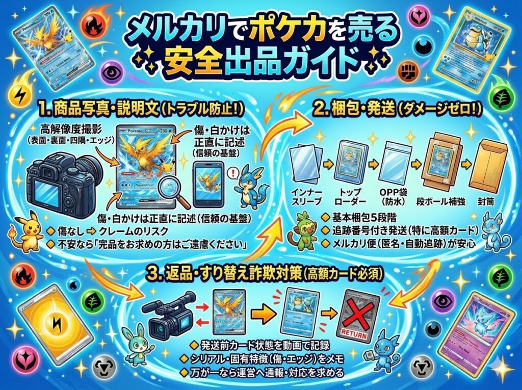 メルカリでポケカを売るときの注意点