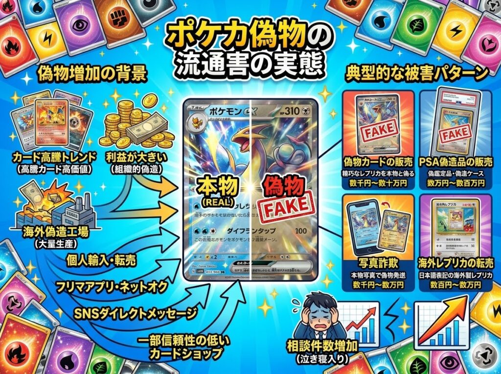 ポケカの偽物が流通している現状と被害の実態