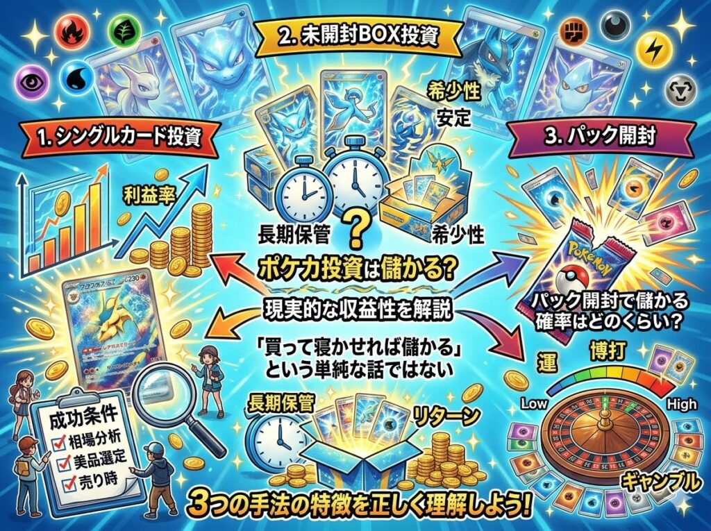 ポケカ投資は儲かる？現実的な収益性を解説