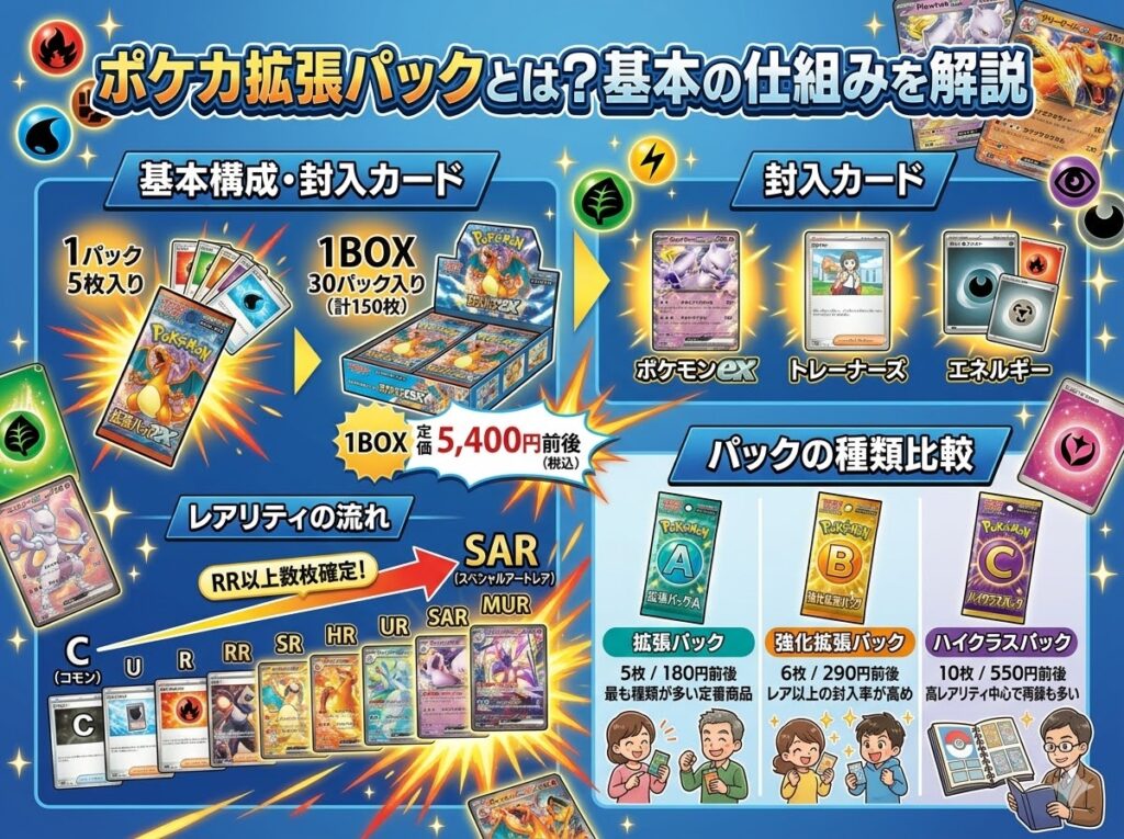 ポケカの拡張パックとは?基本の仕組みを解説