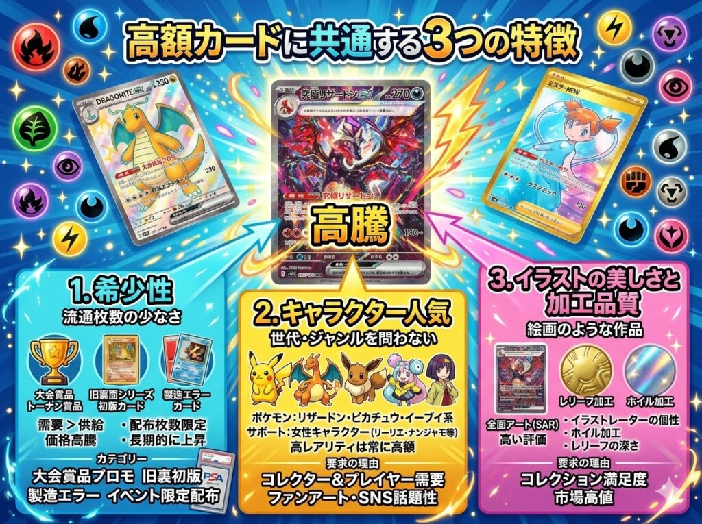 高額カードに共通する3つの特徴