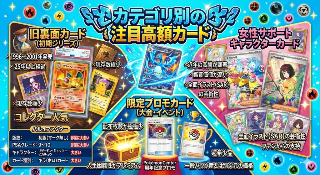 カテゴリ別の注目高額カード