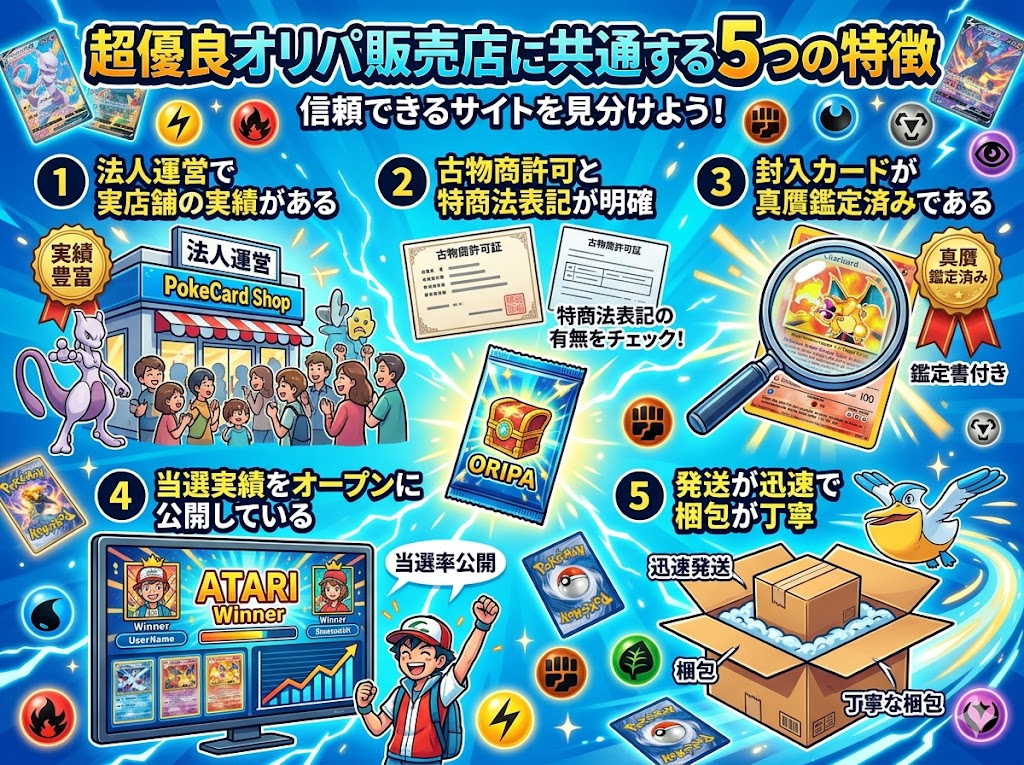 超優良オリパ販売店に共通する5つの特徴