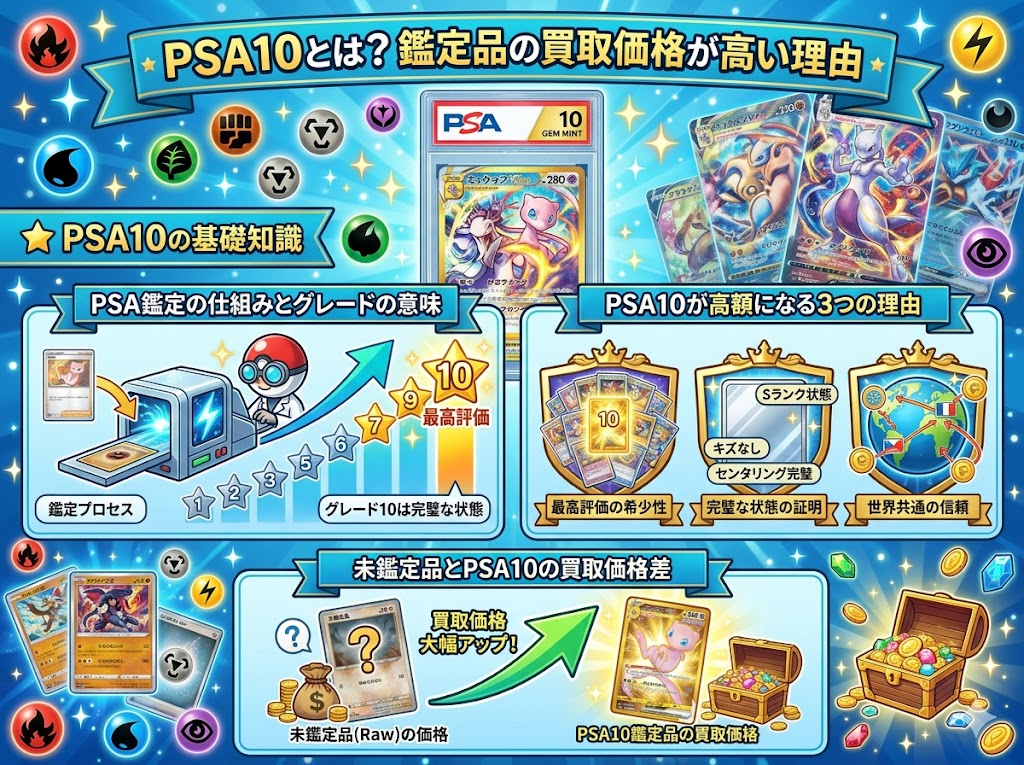 PSA10とは？鑑定品の買取価格が高い理由
