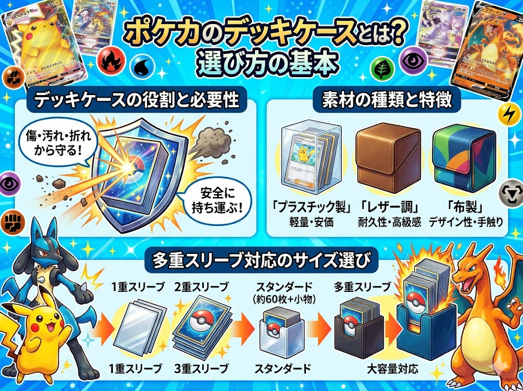 ポケカのデッキケースとは?選び方の基本