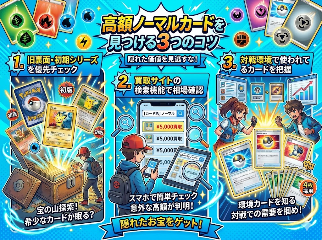 高額ノーマルカードを見つけるコツ