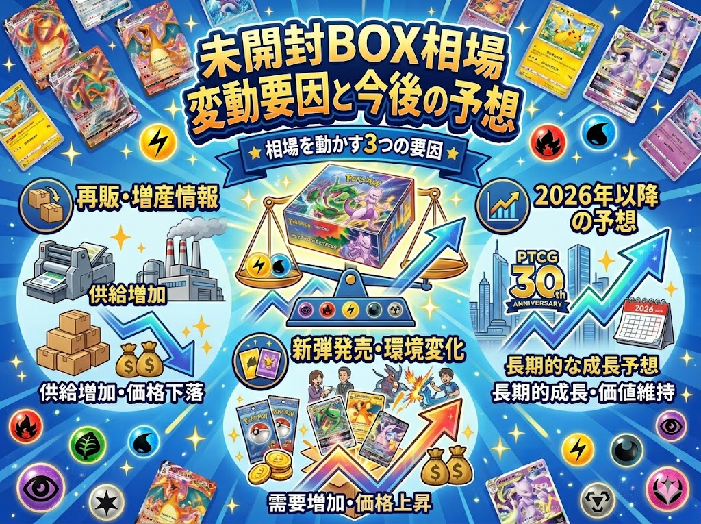 未開封BOX相場の変動要因と今後の予想
