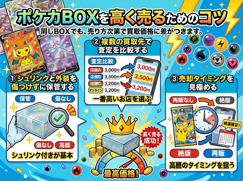 ポケカBOXを高く売るためのコツ