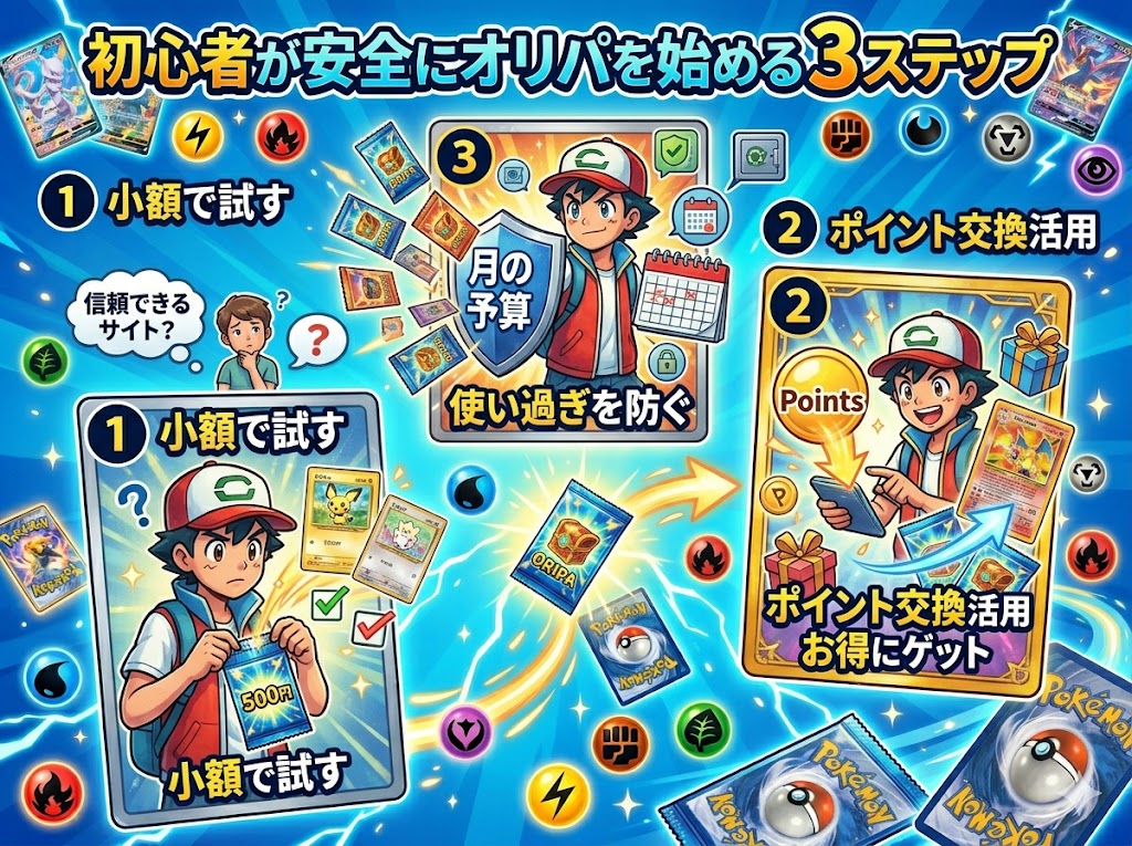 初心者が安全にオリパを始めるステップ