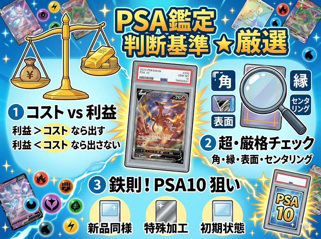 PSA鑑定に出すべきカードの判断基準
