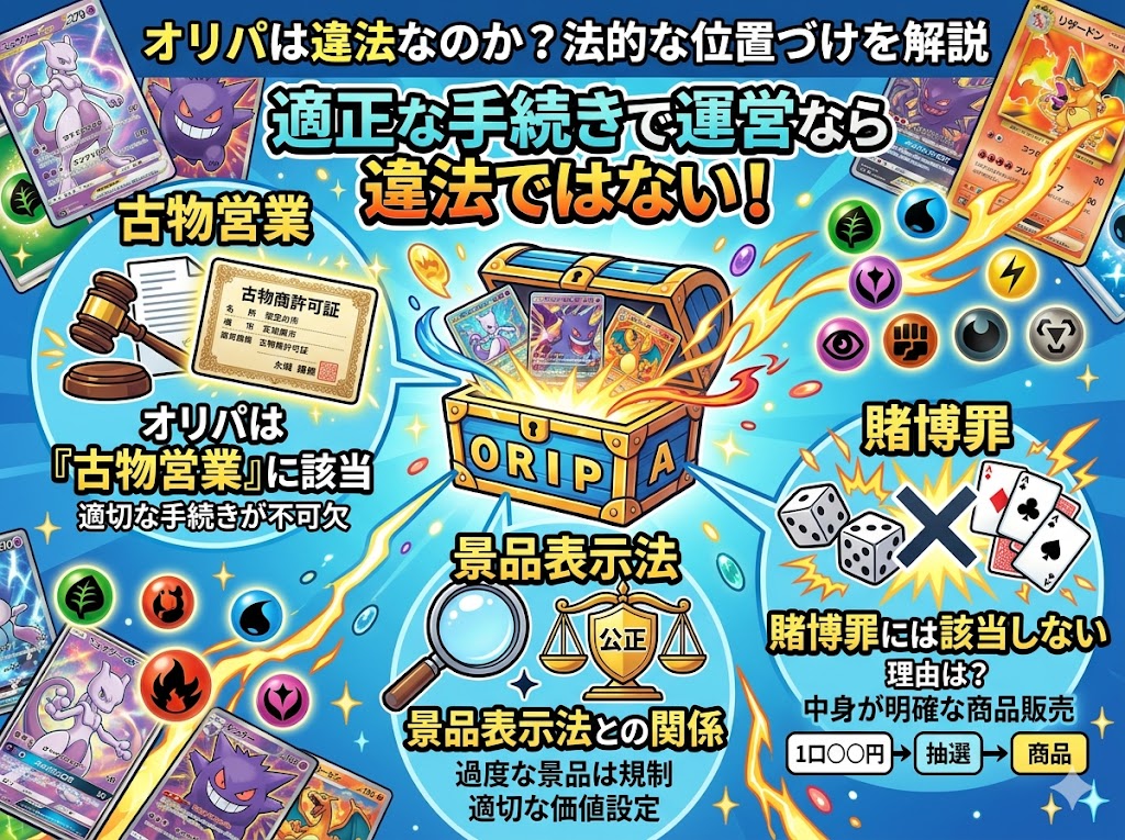オリパは違法なのか?法的な位置づけを解説