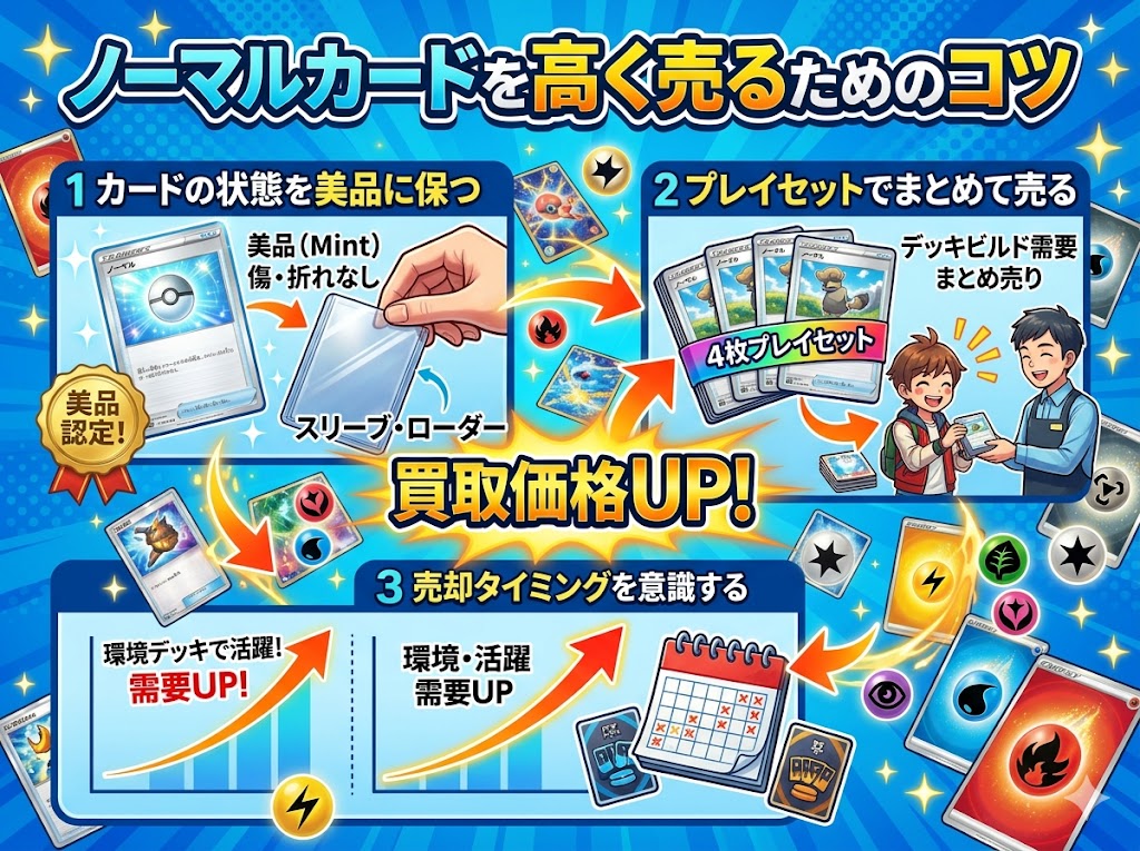 ノーマルカードを高く売るためのコツ