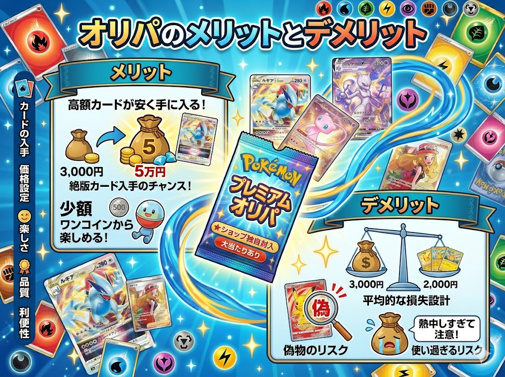 オリパのメリットとデメリット