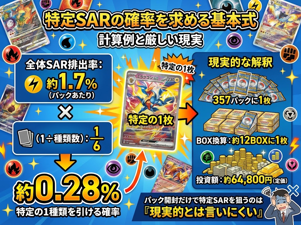 特定のSARを引ける確率の計算方法